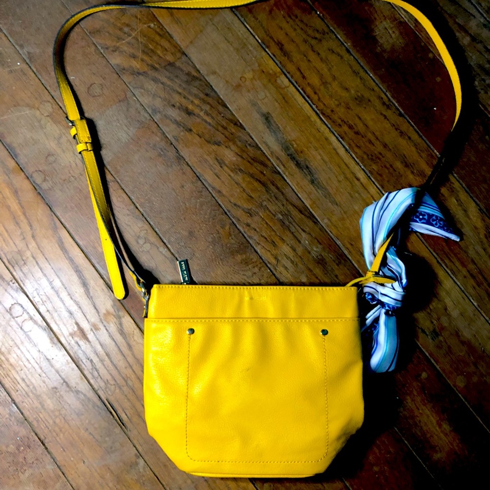 Anne Klein Cross satchel bag/cross body yellow